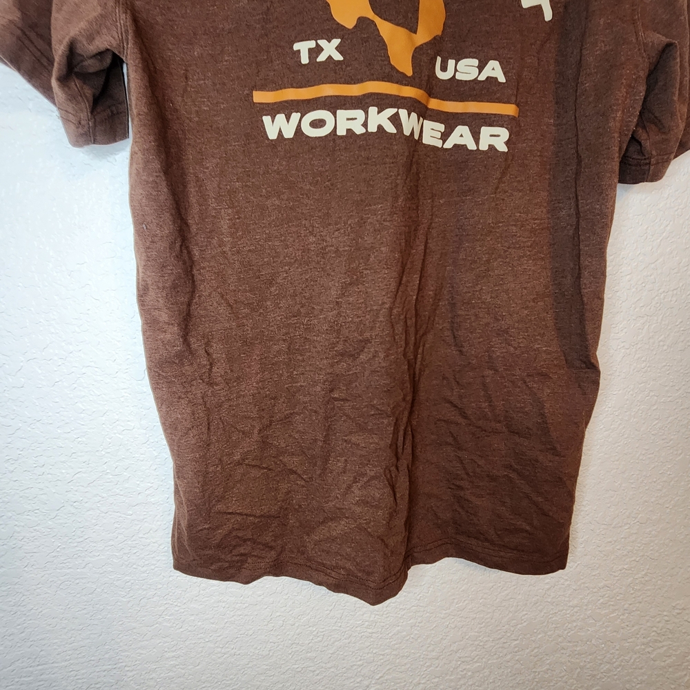 Carhartt Relaxed Fit size S Brown Pocket T-Shirt with Texas Patch - Picture 8 of 14